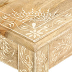 vidaXL Couchtisch 110 x 50 x 45 cm Handgemalt Massivholz Mango