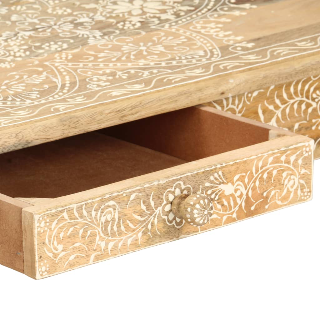 vidaXL Couchtisch 110 x 50 x 45 cm Handgemalt Massivholz Mango