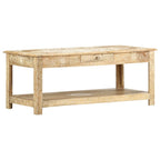 vidaXL Couchtisch 110 x 50 x 45 cm Handgemalt Massivholz Mango