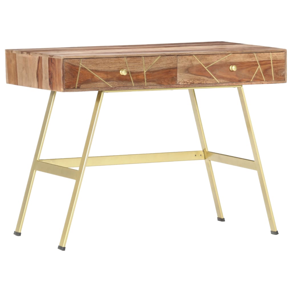 vidaXL Schreibtisch mit Schubladen 100x55x75 cm Massivholz Akazie