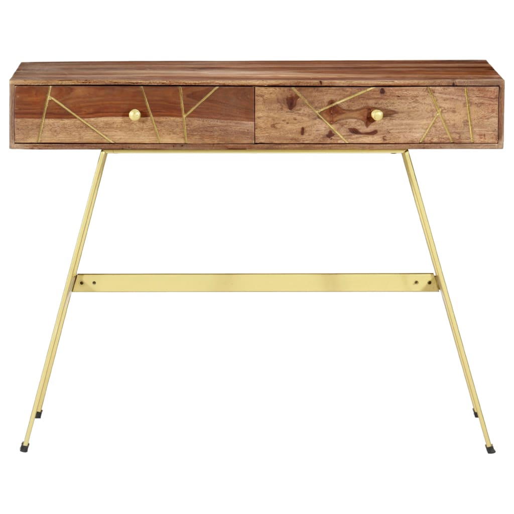 vidaXL Schreibtisch mit Schubladen 100x55x75 cm Massivholz Akazie