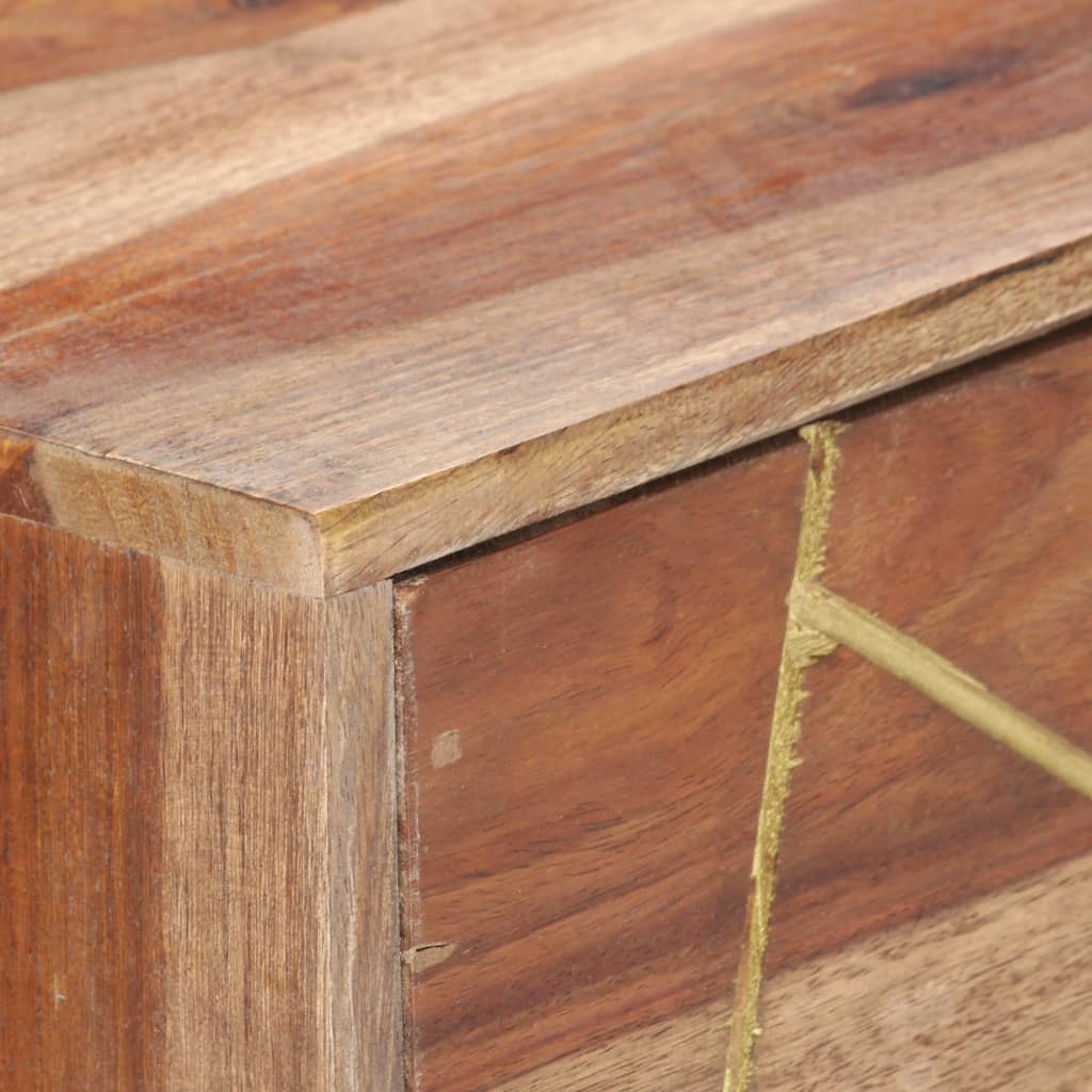 vidaXL Schreibtisch mit Schubladen 100x55x75 cm Massivholz Akazie