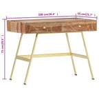 vidaXL Schreibtisch mit Schubladen 100x55x75 cm Massivholz Akazie