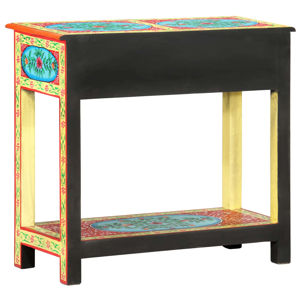 vidaXL Konsolentisch Handbemalt 80×35×75 cm Mango Massivholz