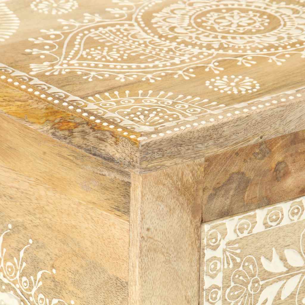vidaXL Nachttisch Handbemalt 40×30×60 cm Mango Massivholz