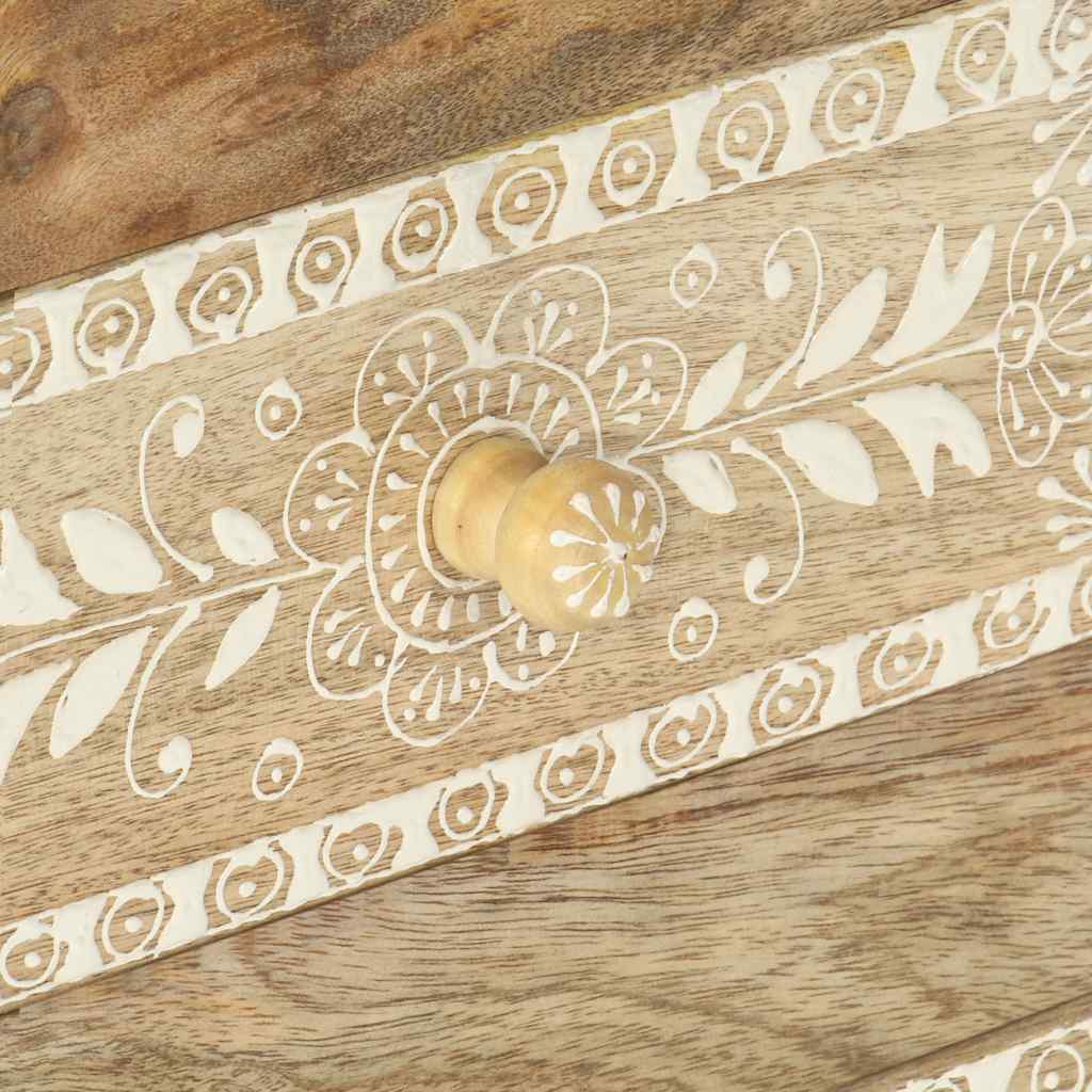 vidaXL Nachttisch Handbemalt 40×30×60 cm Mango Massivholz