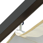 vidaXL Pergola mit Versenkbarem Dach Cremeweiß 3x3 m Stahl