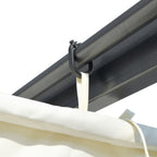 vidaXL Pergola mit Versenkbarem Dach Cremeweiß 3x3 m Stahl