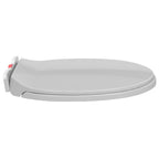 vidaXL Toilettensitz mit Absenkautomatik Quick-Release Hellgrau Oval