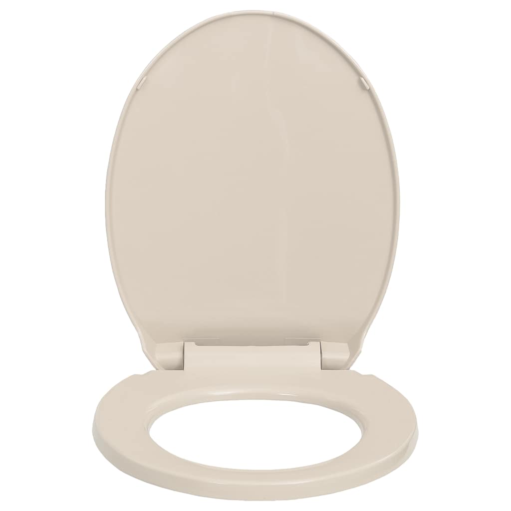 vidaXL Toilettensitz mit Absenkautomatik Aprikose Oval
