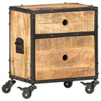vidaXL Nachttisch 40x30x50 cm Raues Mangoholz