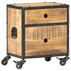 vidaXL Nachttisch 40x30x50 cm Raues Mangoholz
