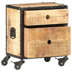 vidaXL Nachttisch 40x30x50 cm Raues Mangoholz