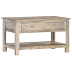 vidaXL Couchtisch 90 x 55 x 40 cm Massivholz Mango