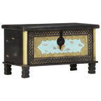 vidaXL Aufbewahrungstruhe Schwarz 80x40x45 cm Mango Massivholz