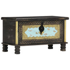 vidaXL Aufbewahrungstruhe Schwarz 80x40x45 cm Mango Massivholz