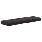vidaXL Palettenkissen Baumwolle 120×40×7 cm Schwarz