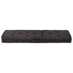 vidaXL Palettenkissen Baumwolle 120×40×7 cm Schwarz