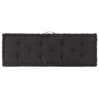 vidaXL Palettenkissen Baumwolle 120×40×7 cm Schwarz