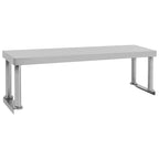 vidaXL Aufsatzboard für Arbeitstisch 120 x 30 x 35 cm Edelstahl