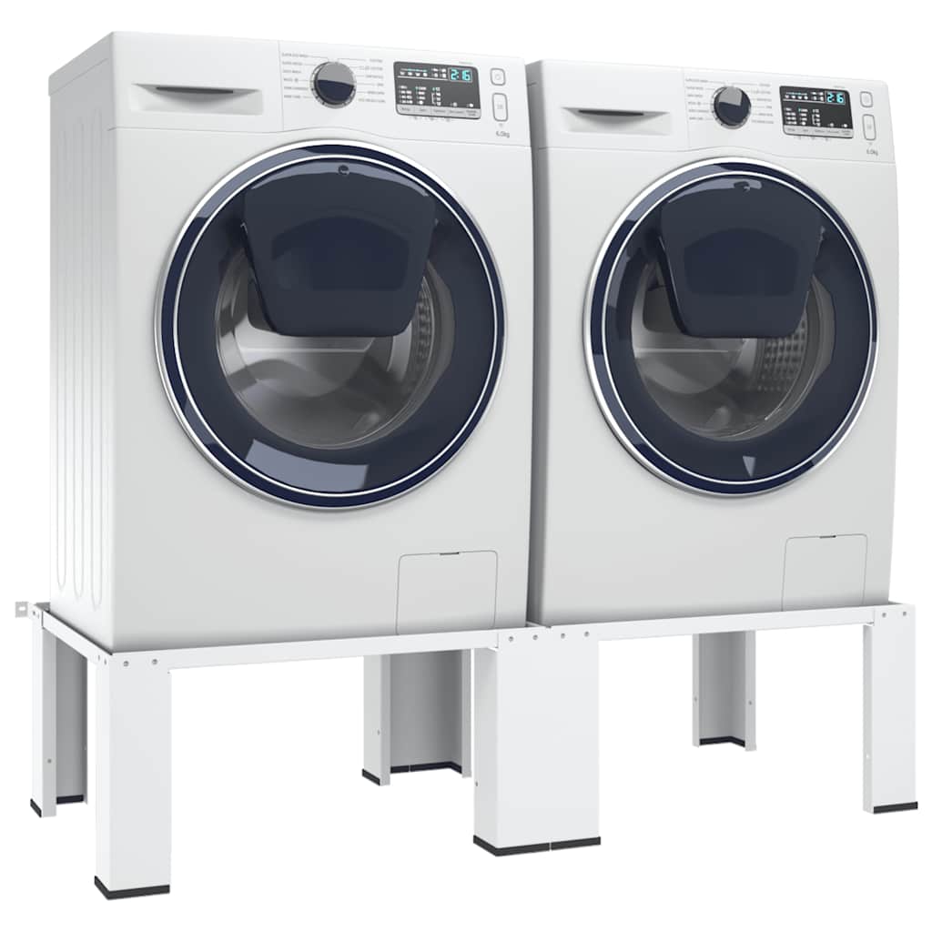 vidaXL Doppel-Untergestell für Waschmaschine und Trockner Weiß