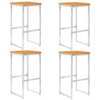vidaXL Barhocker 4 Stk. Massivholz Akazie und Edelstahl