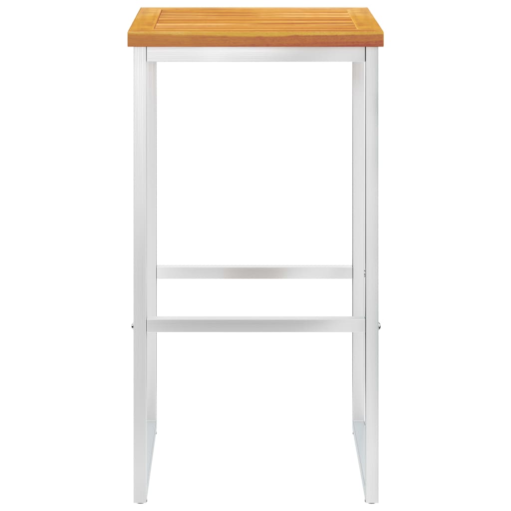 vidaXL Barhocker 4 Stk. Massivholz Akazie und Edelstahl