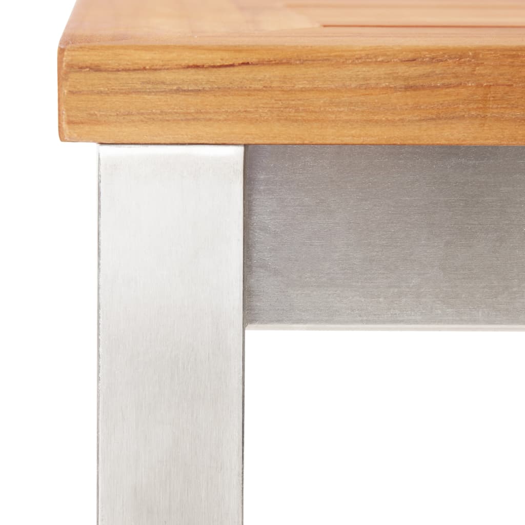 vidaXL Barhocker 4 Stk. Massivholz Akazie und Edelstahl