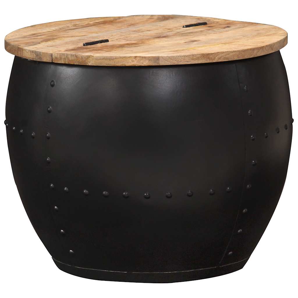 vidaXL Couchtisch Rund Massivholz Mango
