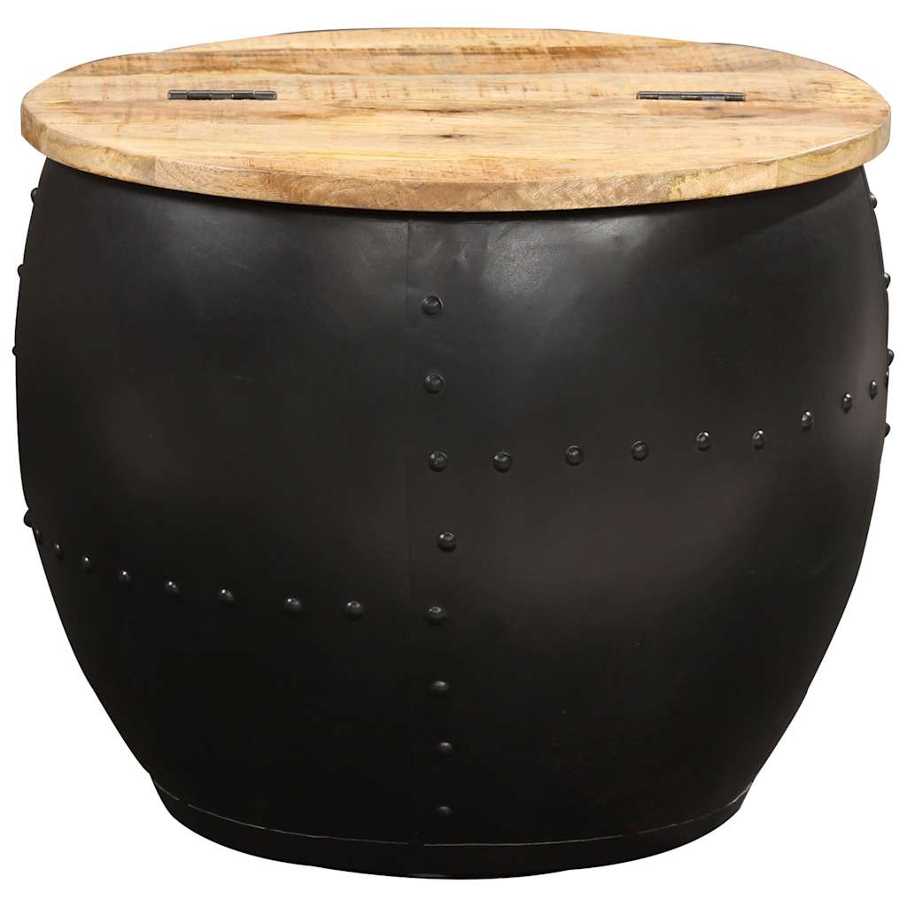 vidaXL Couchtisch Rund Massivholz Mango