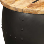 vidaXL Couchtisch Rund Massivholz Mango