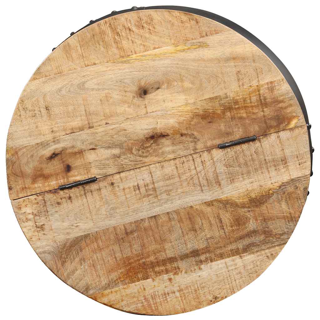 vidaXL Couchtisch Rund Massivholz Mango