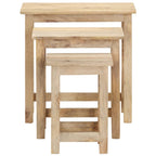 vidaXL Satztische 3 Stk. Massivholz Mango