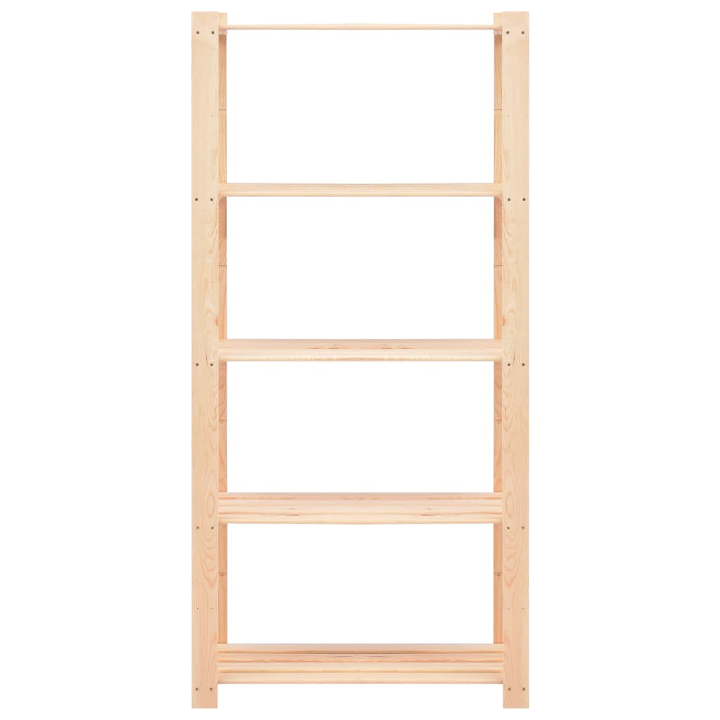 vidaXL Lagerregale 5 Böden 2 Stk. 80×38×170cm Kiefer Massivholz 250kg