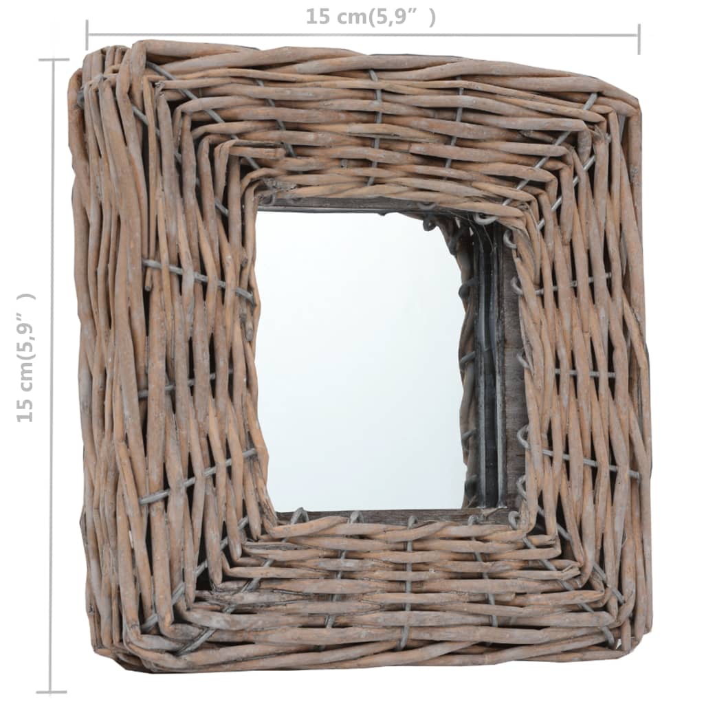 vidaXL Spiegel 3 Stk. 15×15 cm Weide