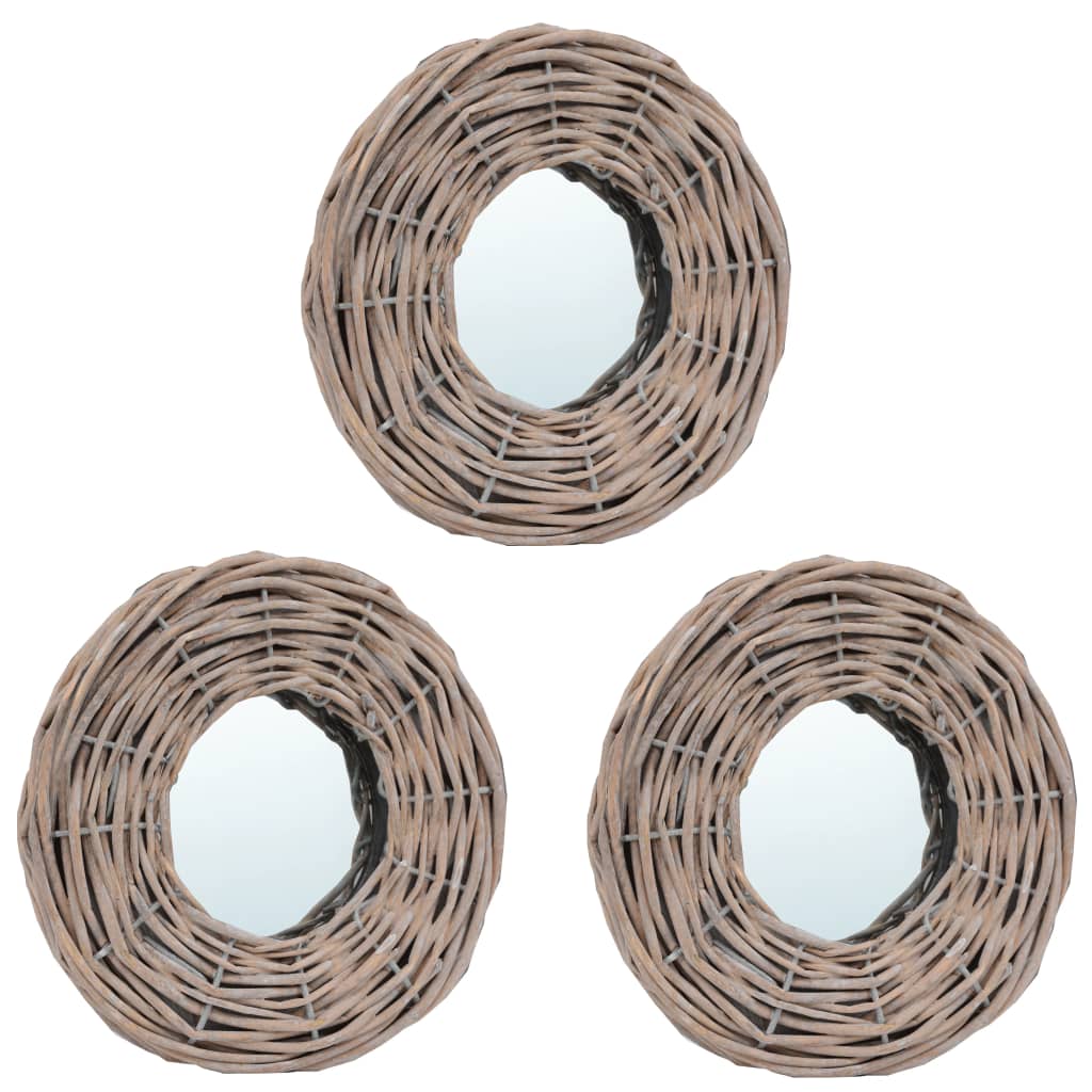vidaXL Spiegel 3 Stk. 15×15 cm Weide