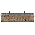 vidaXL Balkon-Blumenkasten 2 Stk. Weide mit PE-Auskleidung 80 cm