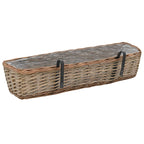 vidaXL Balkon-Blumenkasten 2 Stk. Weide mit PE-Auskleidung 80 cm