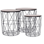 vidaXL Couchtische 3 Stk. Schwarz
