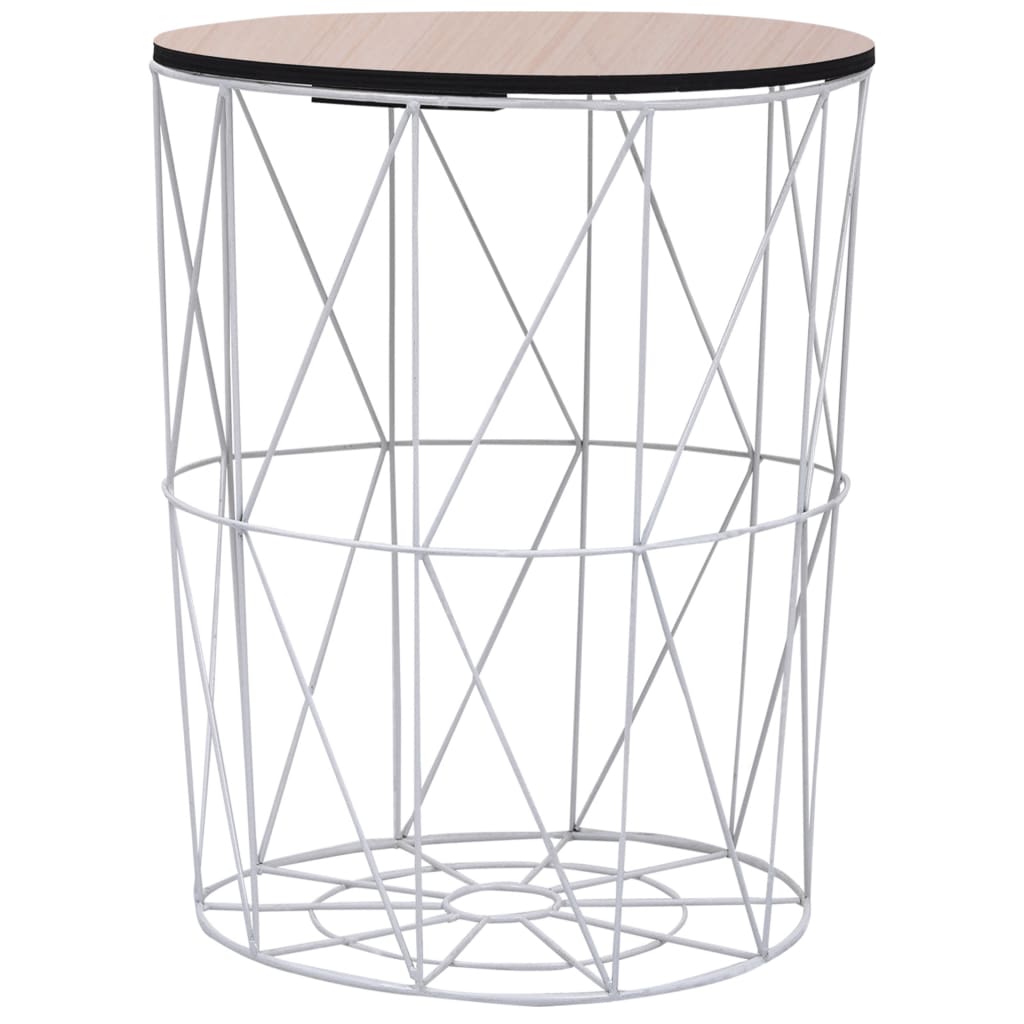 vidaXL Couchtisch Weiß Ø 47 cm