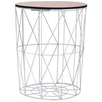 vidaXL Couchtisch Weiß Ø 47 cm
