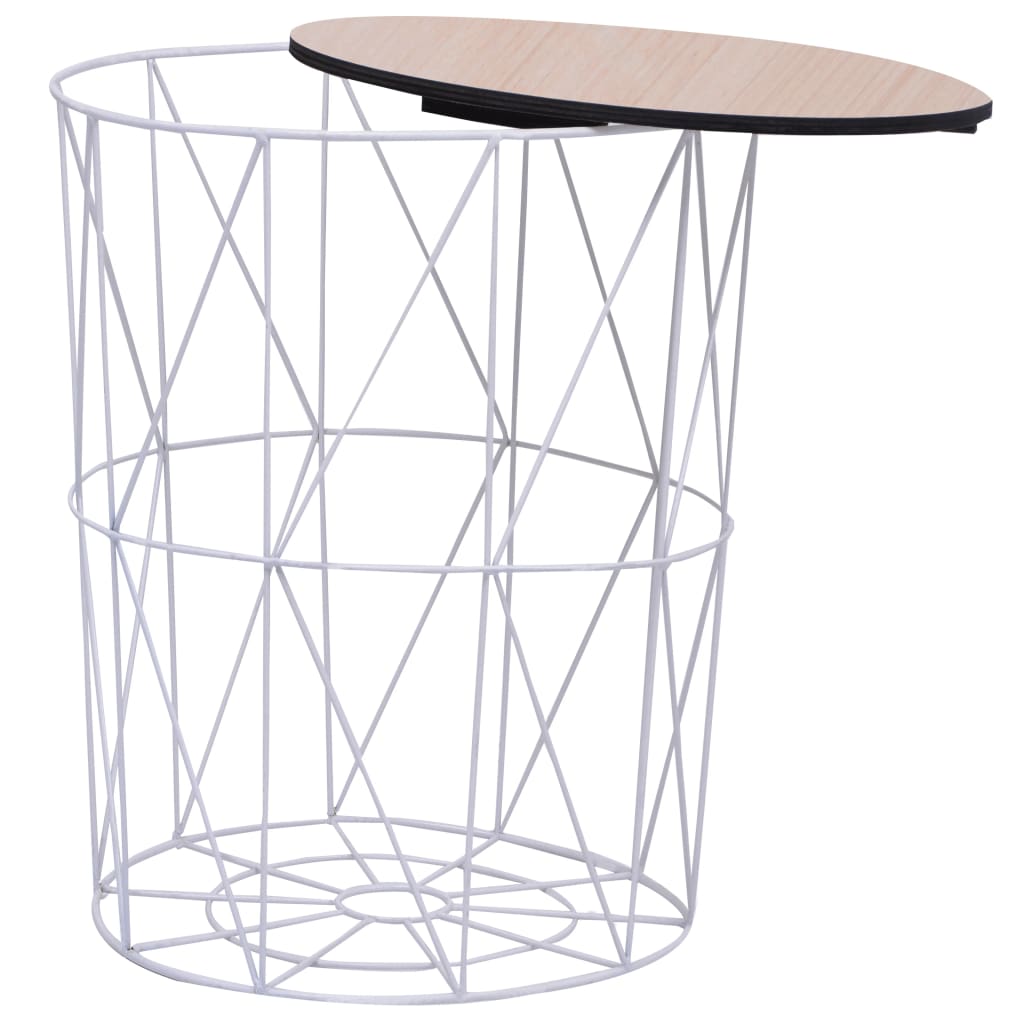 vidaXL Couchtisch Weiß Ø 47 cm