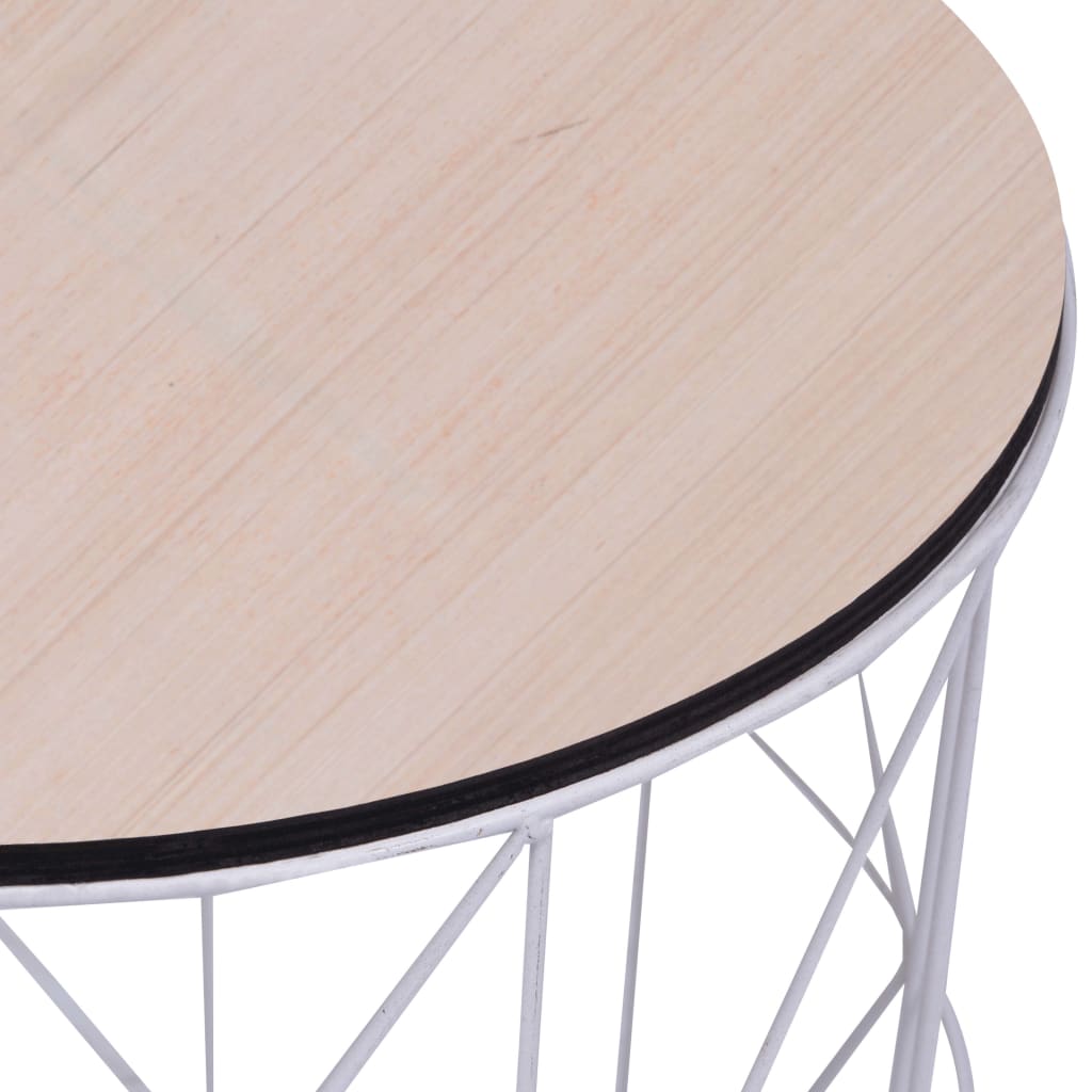 vidaXL Couchtisch Weiß Ø 47 cm
