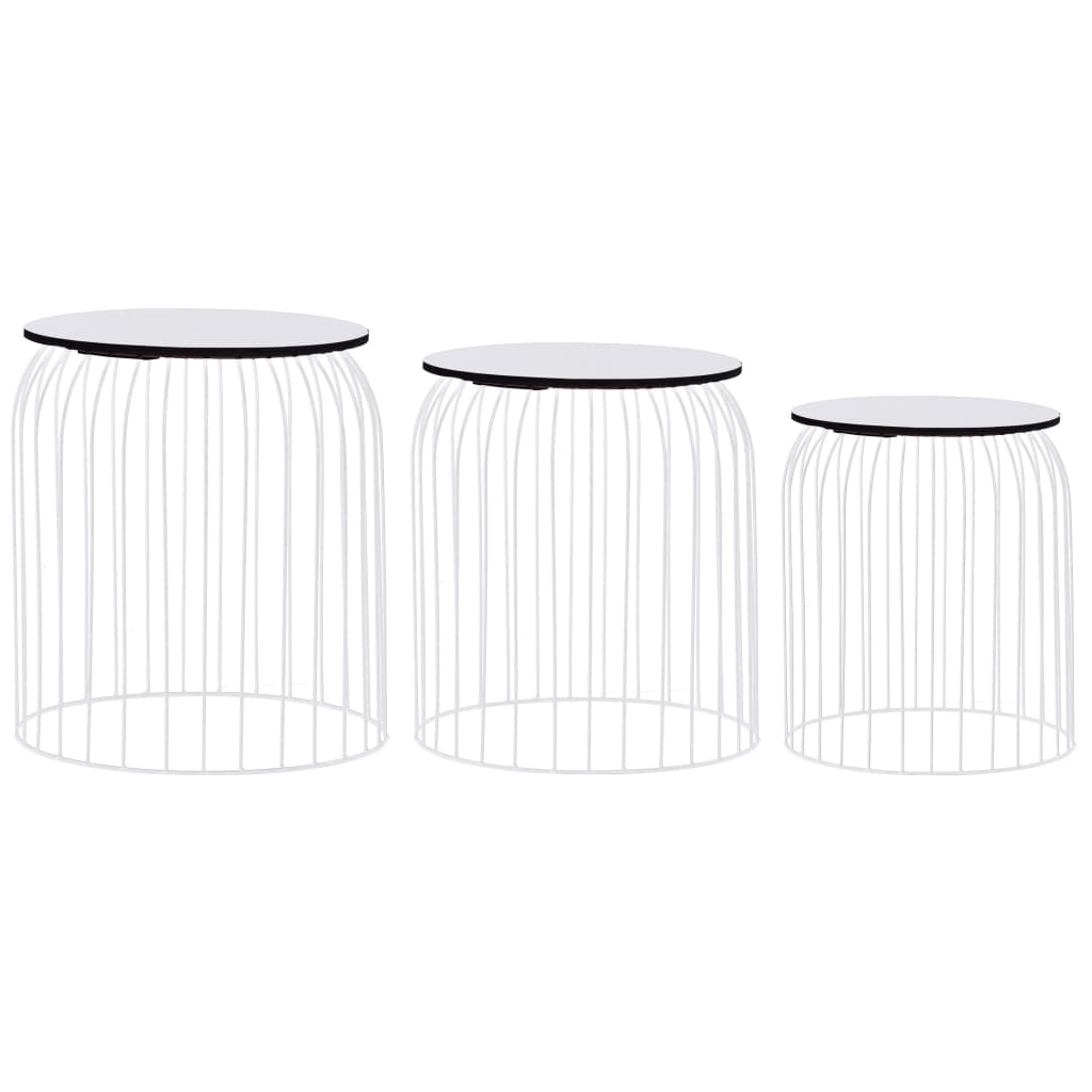 vidaXL Couchtische 3 Stk. Schwarz