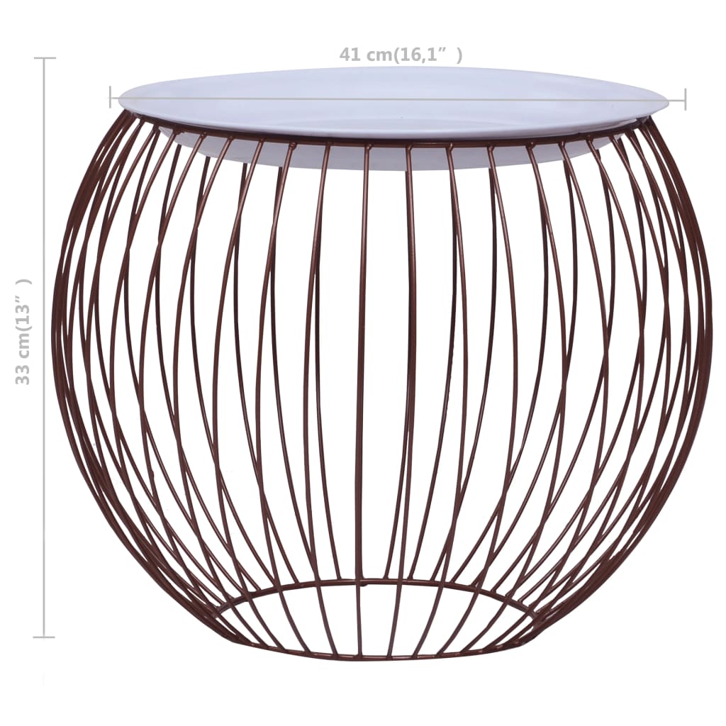 vidaXL Couchtisch Golden Ø 41 cm