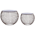 vidaXL Couchtisch 2 Stk. Golden