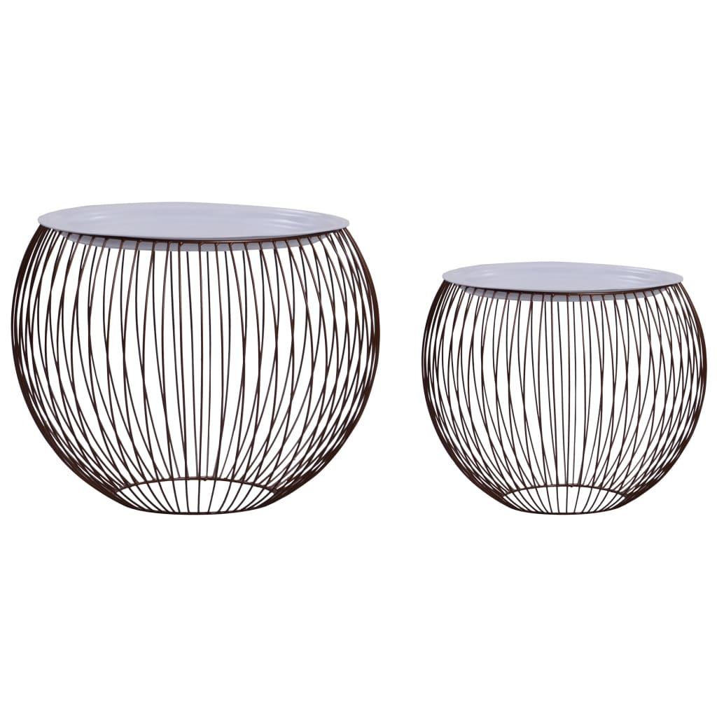 vidaXL Couchtisch 2 Stk. Golden