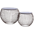 vidaXL Couchtisch 2 Stk. Golden