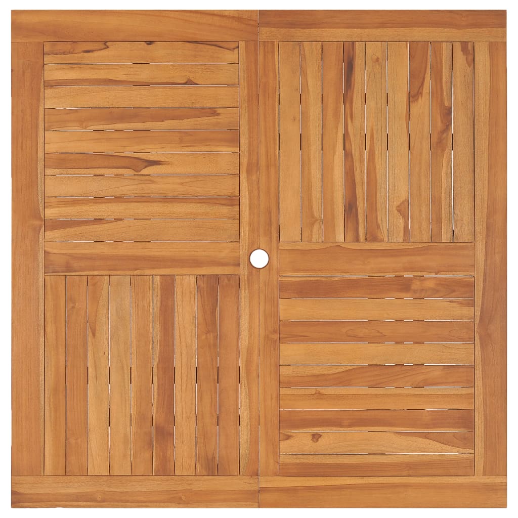 vidaXL Gartentisch 120x120x75 cm Teakholz Massiv