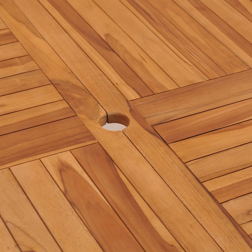 vidaXL Gartentisch 120x120x75 cm Teakholz Massiv
